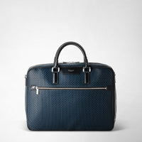 SLIM BRIEFCASE IN STEPAN Ocean Blue/Black