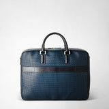 Slim briefcase in stepan - ocean blue/black