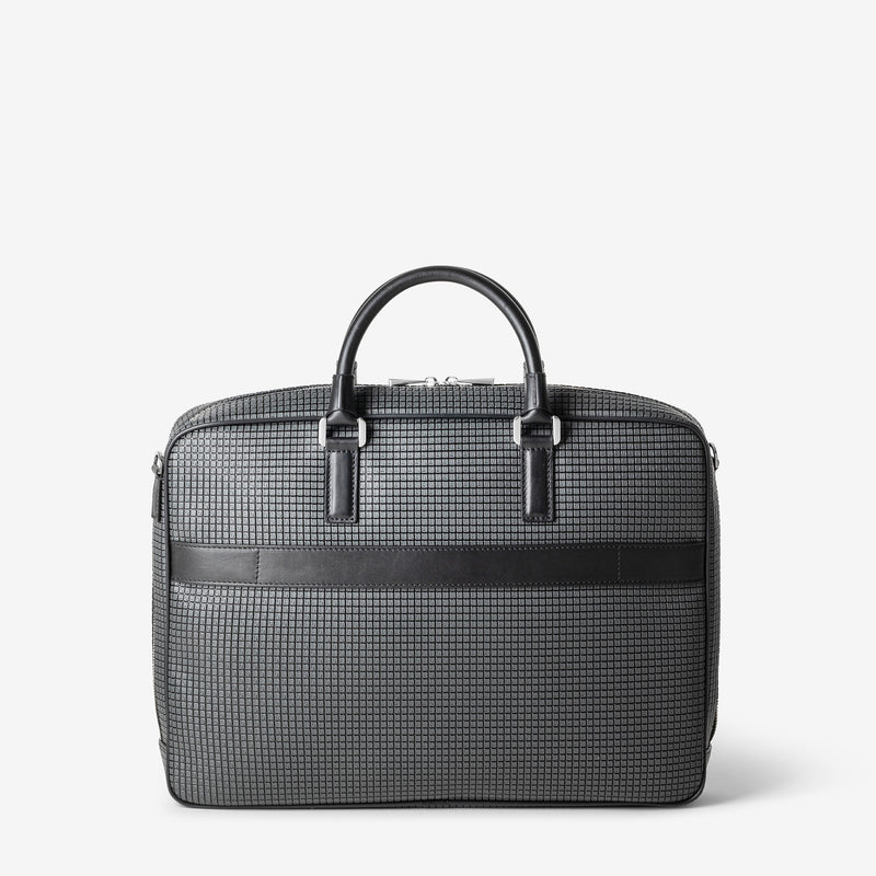 Slim briefcase in stepan - asphalt gray/black