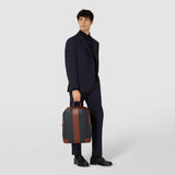 Backpack in stepan 72 - ocean blue/cuoio