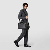 Extra slim briefcase in stepan - asphalt gray/black