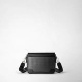 Flap crossbody bag in stepan - asphalt/black
