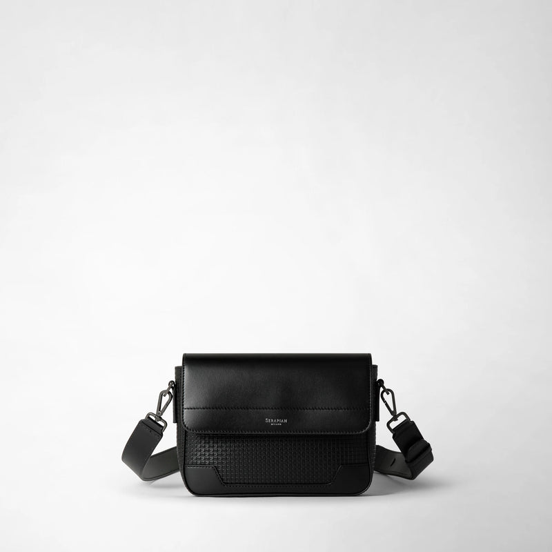 Flap crossbody bag in stepan - black/black eclipse
