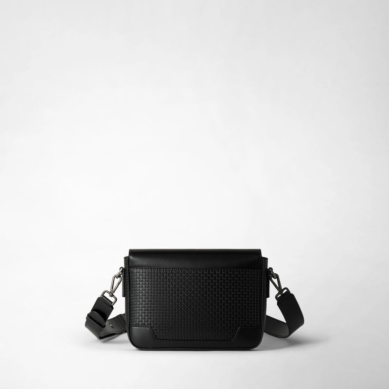Flap crossbody bag in stepan - black/black eclipse