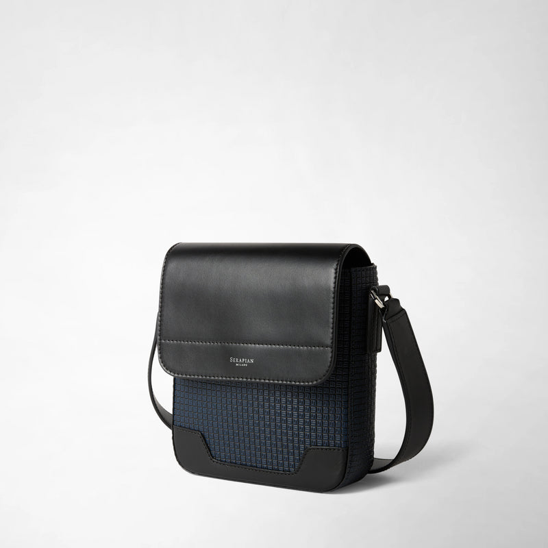 Small flap messenger in stepan - ocean blue/black