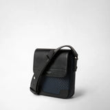 Small flap messenger in stepan - ocean blue/black