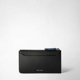 Porte-cartes zippé en stepan 72 - black/winter blue