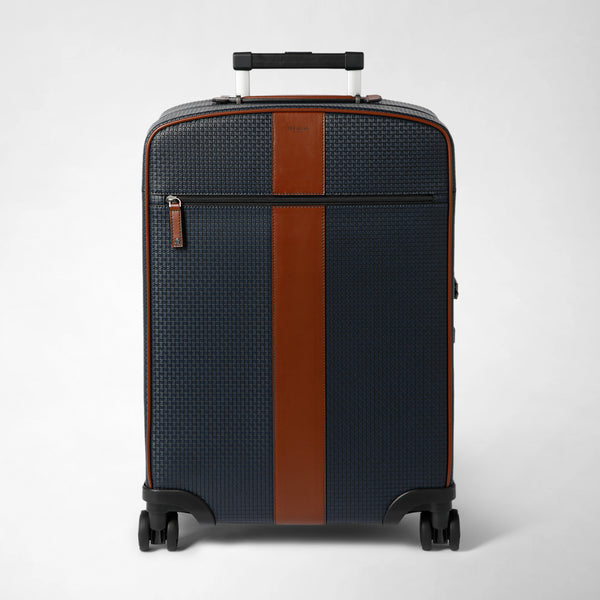 Cabin trolley in stepan 72 - ocean blue/cuoio
