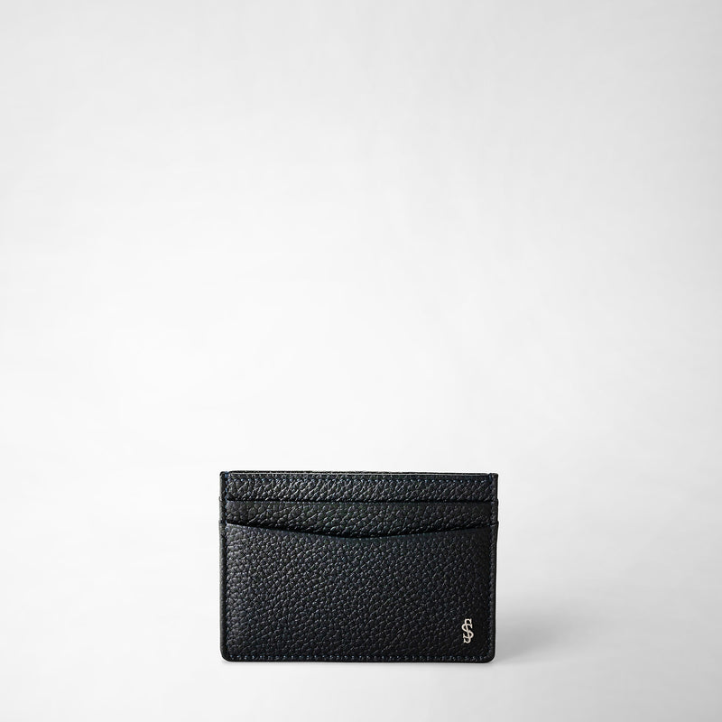 4-card holder in cachemire leather - blue