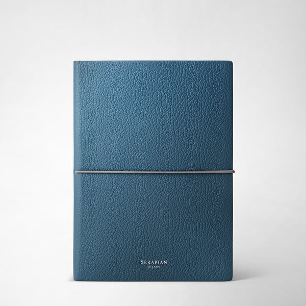 Notebook in cachemire leather - indigo