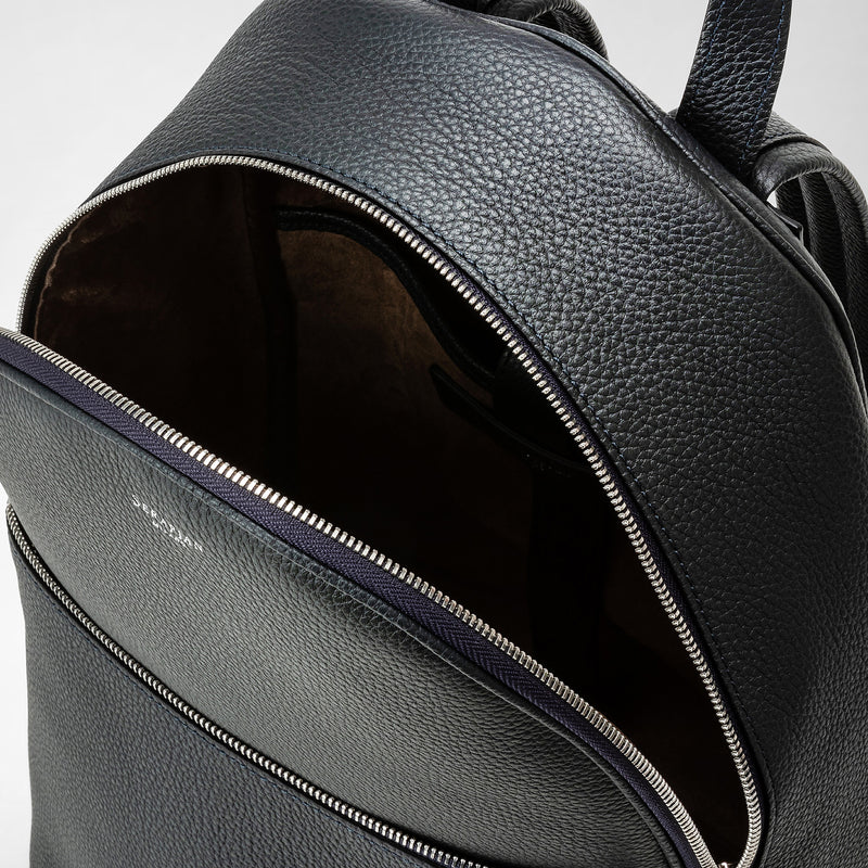Rucksack aus kaschmirleder - navy blue