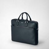 Attaché-case slim en cuir cachemire - navy blue
