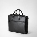 Attaché-case slim en cuir evoluzione - eclipse black