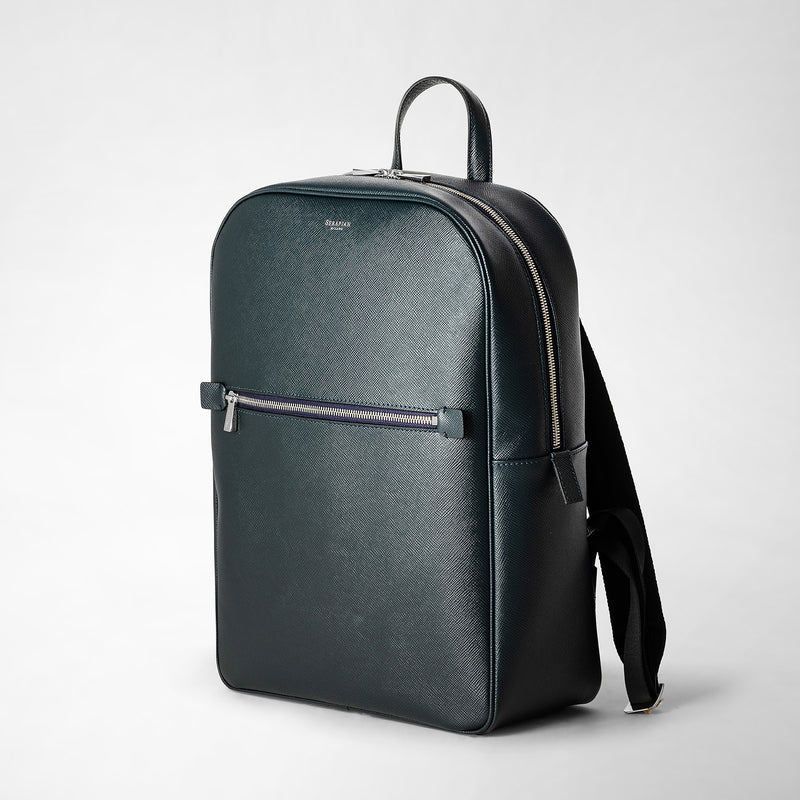 Backpack in evoluzione leather - navy blue