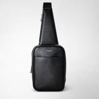 EVOLUZIONEレザー製スリングバックパック Eclipse Black