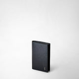 Business card case in evoluzione leather - navy blue