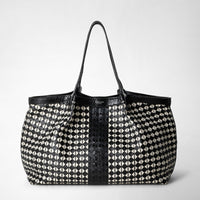 SECRET TOTE BAG IN MOSAICO AND ELAPHE