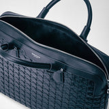 Borsa business extra slim in mosaico - navy blue