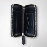 Mini zip wallet in mosaico - navy blue