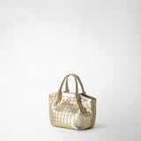Borsa secret mini in mosaico - light gold