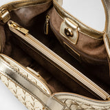 Borsa secret mini in mosaico - light gold