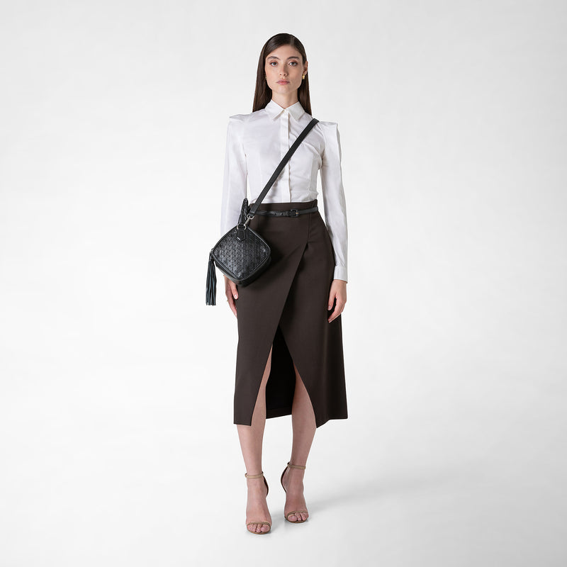 Petra handbag in mosaico - black