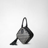 Petra handbag in mosaico - black/off-white