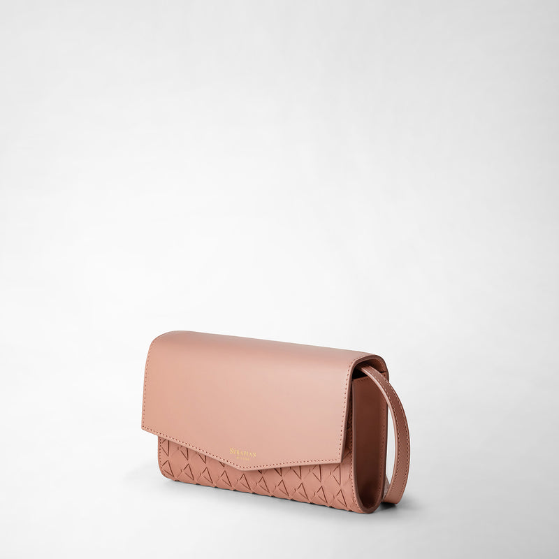 Pochette avec bandoulière en mosaico - blush