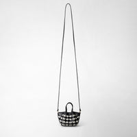 NANO SECRET BAG IN MOSAICO Black/Off-White