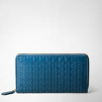 ZIP-AROUND WALLET IN MOSAICO Blue Jeans