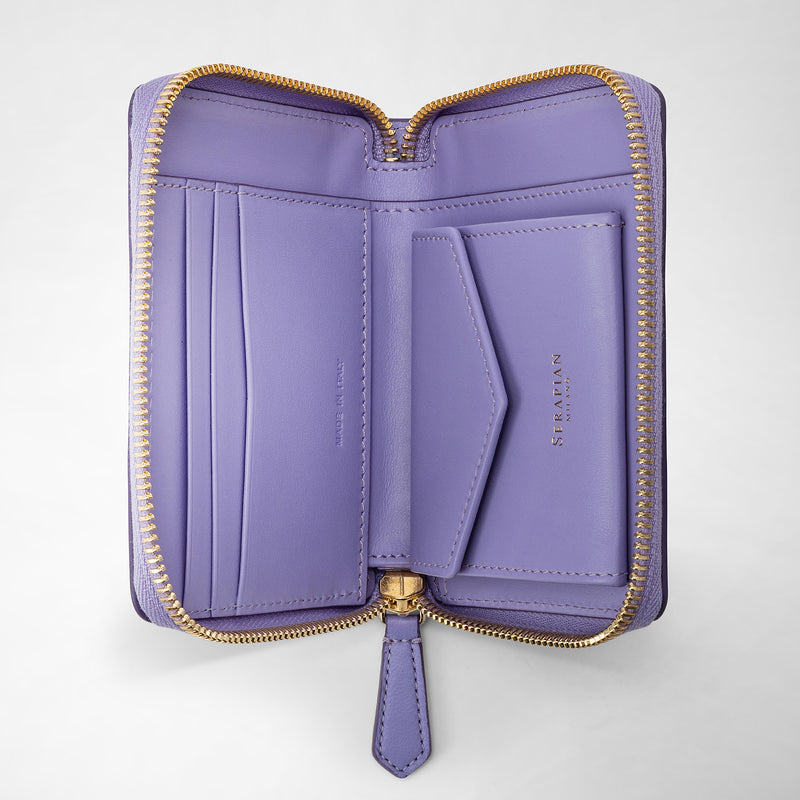 Mini zip wallet in mosaico - liliac