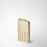 Zip card case in mosaico - light gold