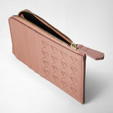 Zip card case in mosaico - blush