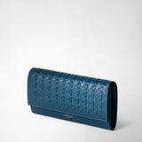 Portefeuille continental en mosaico - blue jeans