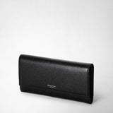 Portefeuille continental en cuir rugiada - black