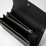 Portefeuille continental en cuir rugiada - black
