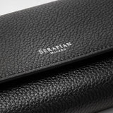 Portefeuille continental en cuir rugiada - black
