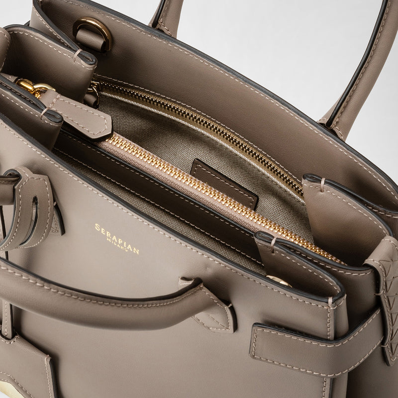 Meline' handbag in seta leather - sahara