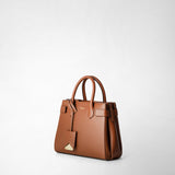 Meline' handbag in seta leather - cuoio