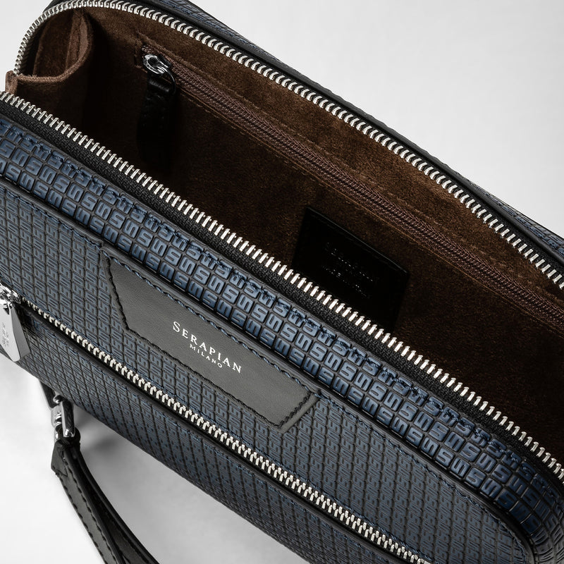 Clutch in stepan - ocean blue/black