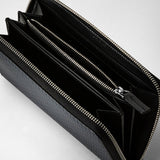 Zip-around wallet in stepan - ocean blue/black