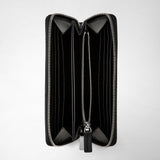 Zip-around wallet in stepan - ocean blue/black