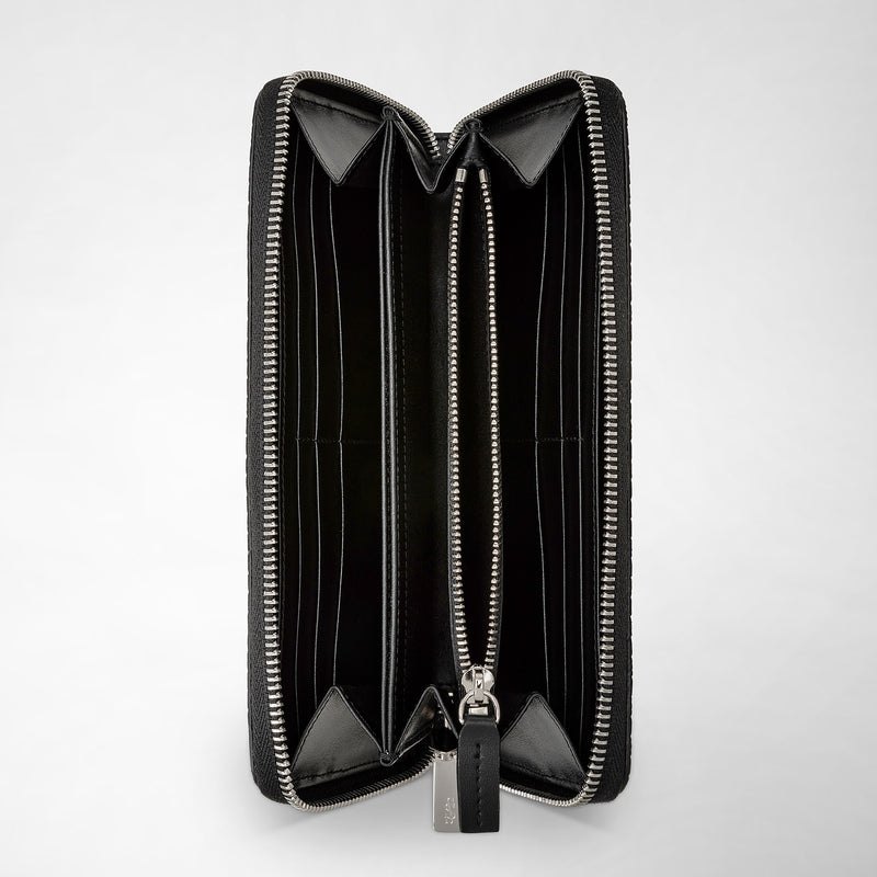 Zip-around wallet in stepan - asphalt gray/black