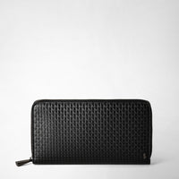 ZIP-AROUND WALLET IN STEPAN 72 Black/Eclipse Black