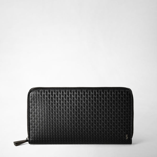 Zip-around wallet in stepan - black/eclipse black