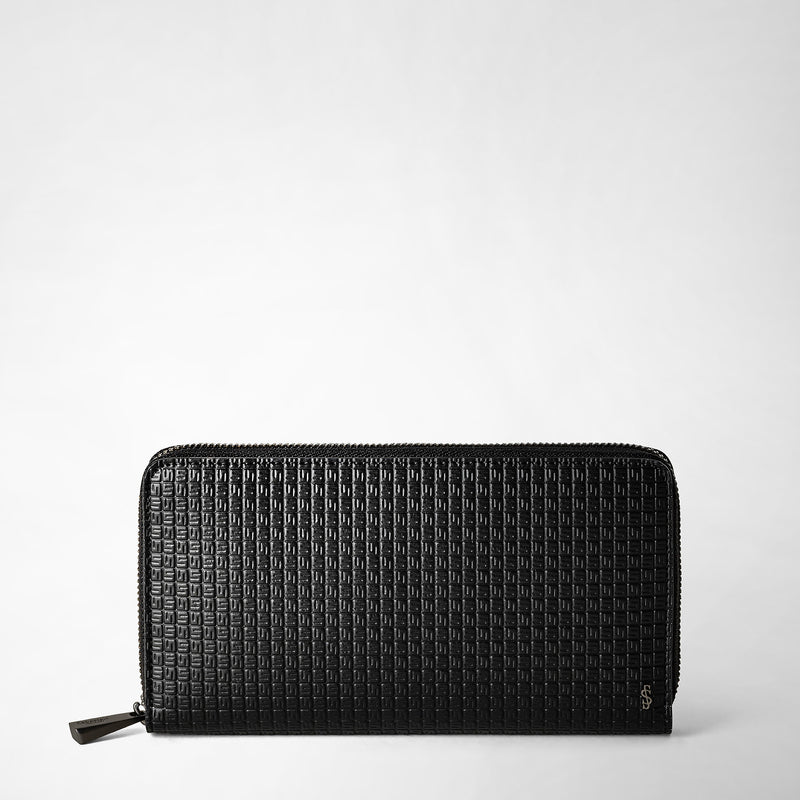 Zip-around wallet in stepan - black/eclipse black
