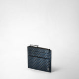 Zip card case in stepan - ocean blue/black