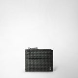 Zip card case in stepan - asphalt/black