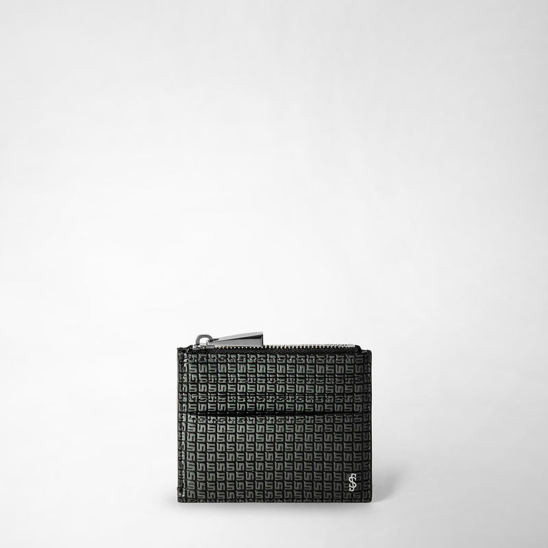 Zip card case in stepan - asphalt/black
