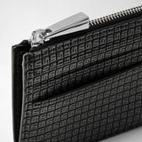 Zip card case in stepan - asphalt/black